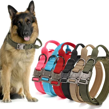 Taktikai kutyanyakörv és póráz készlet kényelmes, vastag párnázattal, tökéletes kiképzéshez és irányításhoz