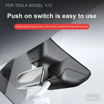 Tesla Model Y napszemüveghez Szemüveg tok Tároló doboz Nyomókapcsoló Autófedél Keret tartó Tartozékok belső