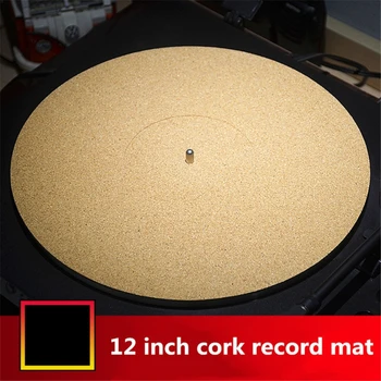 Ultravékony antisztatikus LP-hez Vinyl lemezjátszó lemezjátszó pad fonográfokhoz Lapos parafa szőnyeg Lemez csúszószőnyeg Csepp szállítás