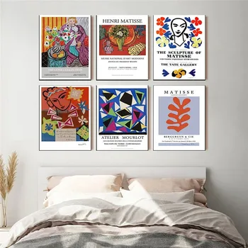 Vintage Henri Matisse Retro plakátok és nyomatok Absztrakt tájkép Vászon festés Fali művészet Képek a nappalihoz Lakberendezés