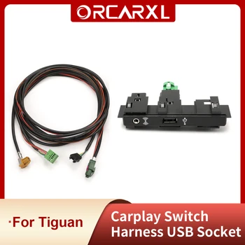 VW MQB Tiguan MK2 Touran 5T CarPlay MDI USB AMI AUX csatlakozóaljzat beszerelése Kapcsológombos kábel 5Q0 035 726E