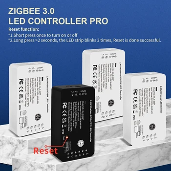 Zigbee 3.0 RGBCCT RGBW CCT Dimmer LED szalagvezérlő Pro hálószoba konyhai világítás Alexa Voice APP vezérlés DC12V-54V