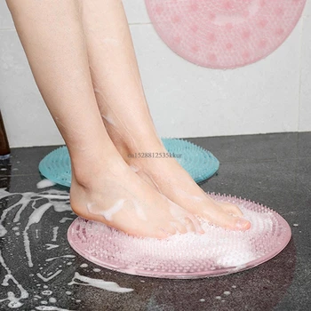 Zuhany szilikon Lazy Wash lábfürdő Hátsó masszázs Párna lábmosás Tisztító ápoló kefe Fürdőszoba csúszásmentes tapadókorong szőnyeg szerszámok