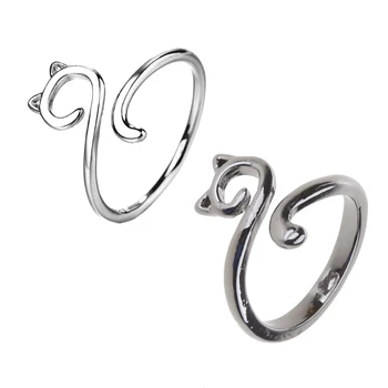 Állatgyűrű ékszerek nőknek Dainty horgolt gyűrű kezdőknek Egyedi gyűrű 517F