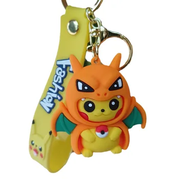 Új, legkelendőbb Pokémon sorozatú kulcstartó Pikachu autós kulcstartó pár táska medál születésnapi ajándék ünnepi ajándék gyermekjátékok