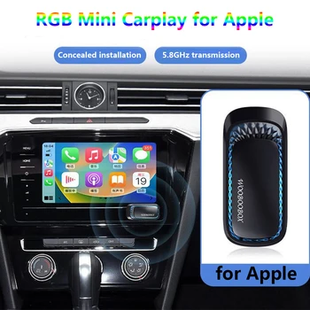 Új RGB Mini Carplay AI Box Apple Car Play vezeték nélküli adapterhez Autó OEM vezetékes CarPlay vezeték nélküli USB dongle Plug and Play